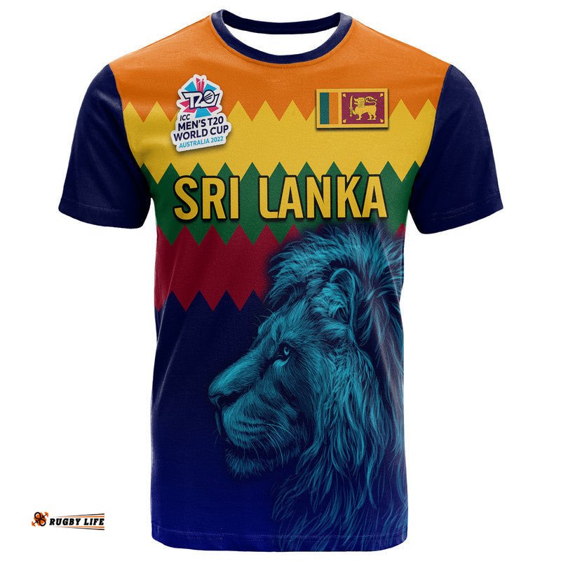 custom personalised sri lanka the lions cricket men's t20 world cup t shirt