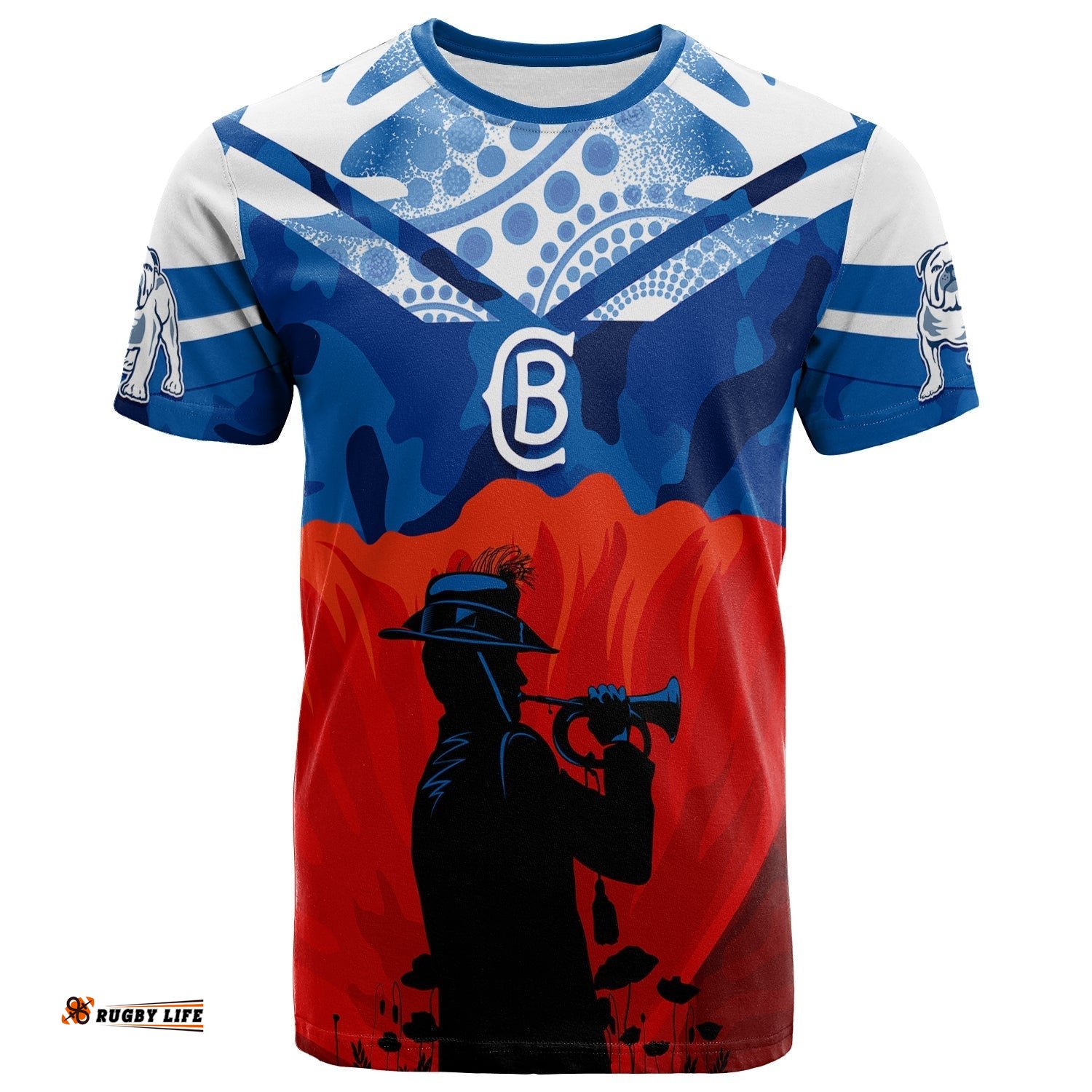 canterbury bulldogs rugby t shirt anzac day camo style