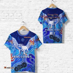 canterbury bankstown bulldogs custom t shirt naidoc gradient blue