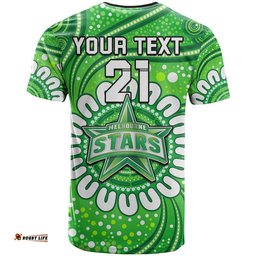 custom personalised melbourne stars cricket t shirt aboriginal