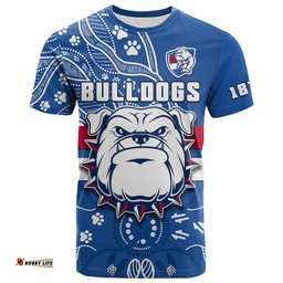 bulldogs football t shirt scraggers 1877 aboriginal dot painting newest version