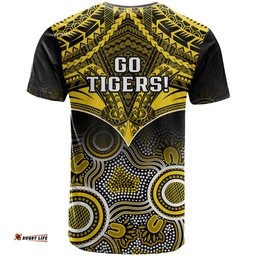 richmond football t shirt tigers aboriginal mix polynesian pattern