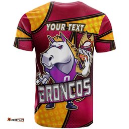 broncos rugby t shirt custom broncos horse rugby nrl grand final with dot painting personalised player and number t shirt