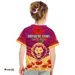 brisbane lions football anzac t shirt lest we forget