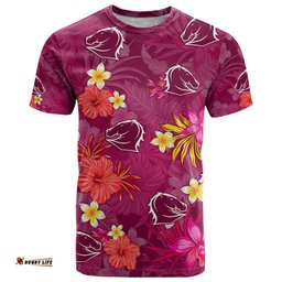 custom broncos rugby t shirt beautiful floral pattern spring summer vibe
