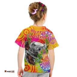 australia koala aboriginal t shirt rainbow tie dye merry christmas