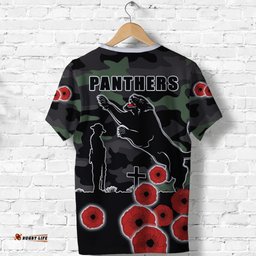 panthers anzac day t shirt simple poppyAmazing Aussie