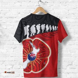 new zealand anzac t shirt lest we forget poppy maori fernAmazing Aussie