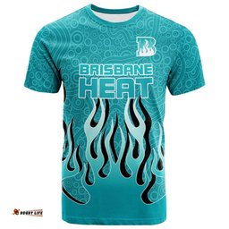 brisbane heat t shirt aboriginal style of dot fire