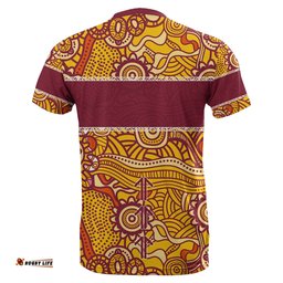 brisbane broncos t shirt aboriginal patterns