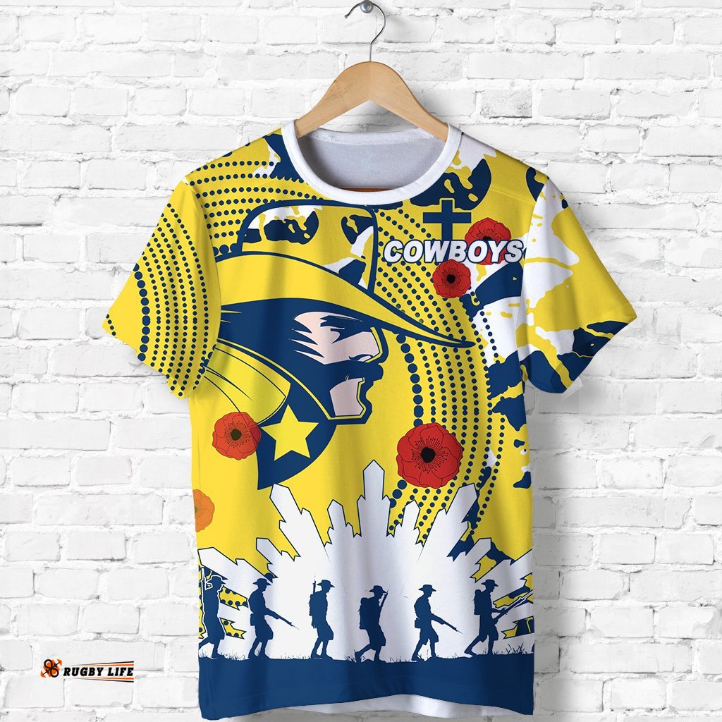 cowboys anzac t shirt will remember forever