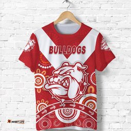 south fremantle football club t shirt bulldogs indigenous version red
