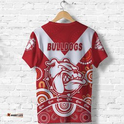 south fremantle football club t shirt bulldogs indigenous version red