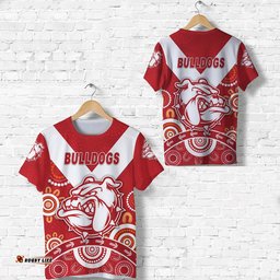 south fremantle football club t shirt bulldogs indigenous version red