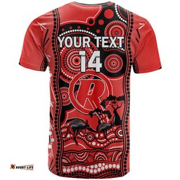 custom melbourne renegades cricket t shirt happy australia day aboriginal art