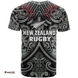 new zealand silver fern rugby t shirt all black nz maori pattern