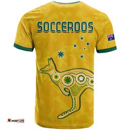 australia soccer t shirt world cup football 2022 socceroos with kangaroos
