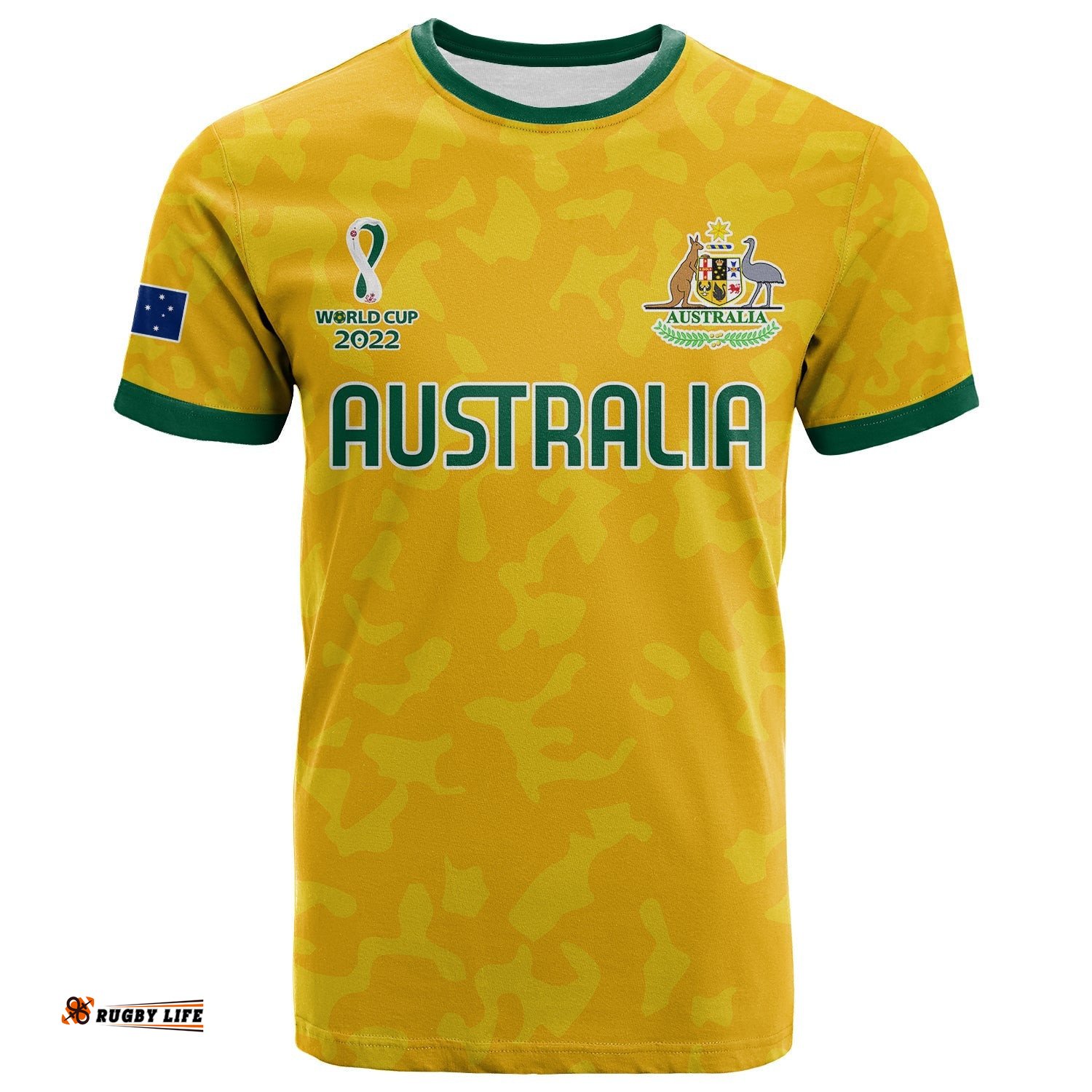 australia soccer t shirt world cup football 2022 socceroos with kangaroos