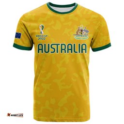 australia soccer t shirt world cup football 2022 socceroos with kangaroos