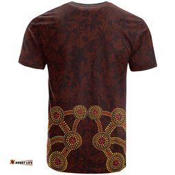 t shirt aboriginal dot pattern boomerang