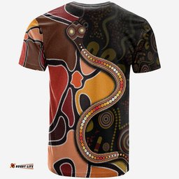 t shirts aboriginal snake with dot painting