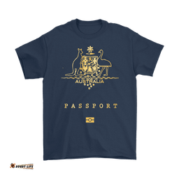 t shirt australian coat of arms t shirt passport unisex