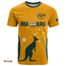 custom australia matildas pride with kangaroo t shirt