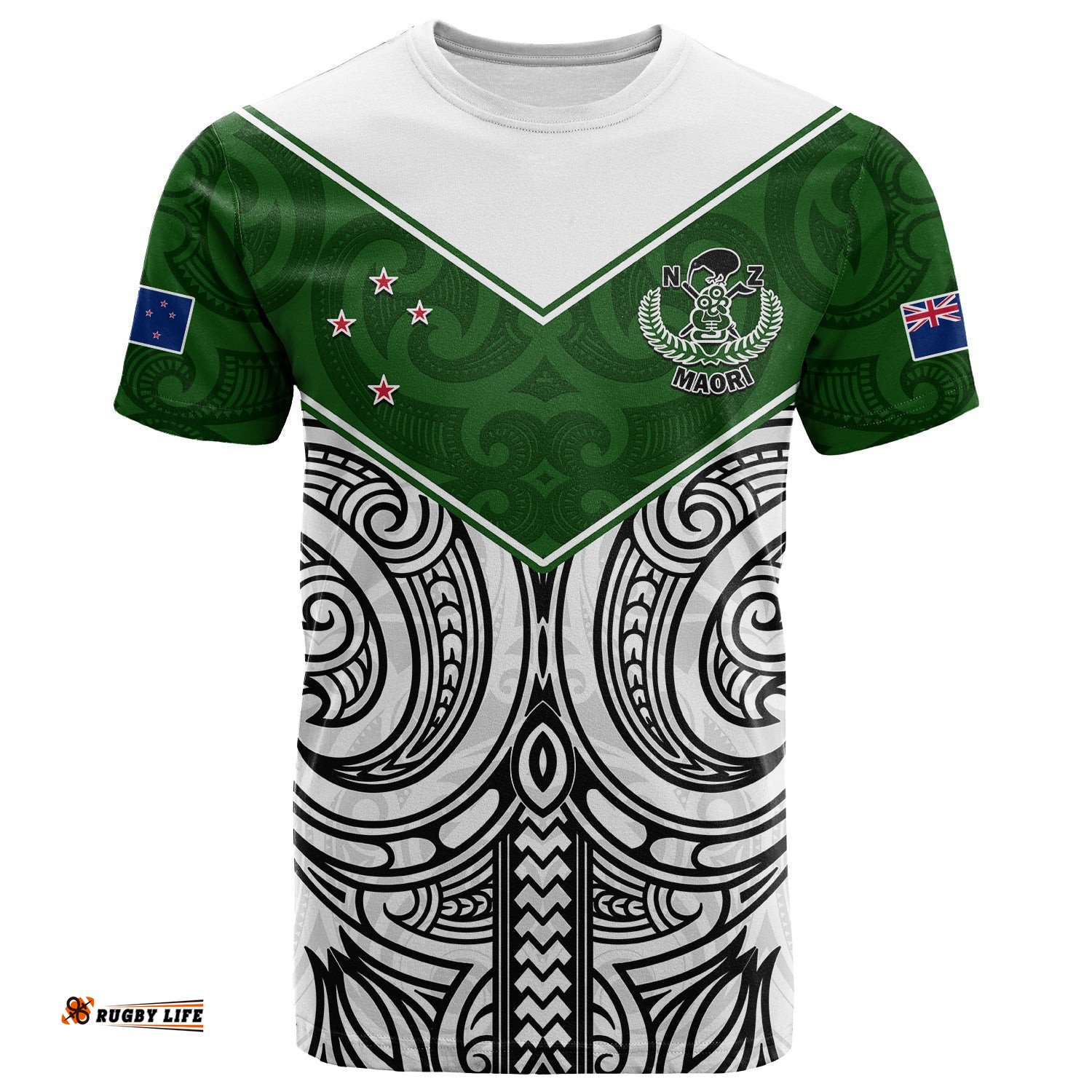 custom text and number new zealand silver fern rugby t shirt maori pacific