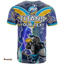 nrlw titans rugby t shirt custom rugby ball indigenous aboriginal titans women t shirtAmazing Aussie