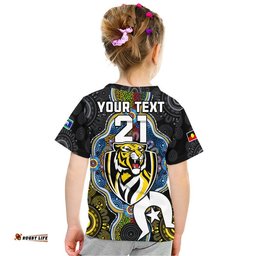 custom personalised richmond tigers football naidoc week t shirt indigenous