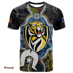 custom personalised richmond tigers football naidoc week t shirt indigenous