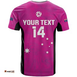 custom australia soccer t shirt matildas go champions pink