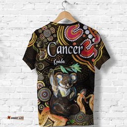 australian astrology t shirt cancer koala zodiac aboriginal vibes gold