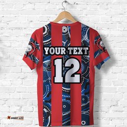 custom personalised knights t shirt newcastle aboriginal vertical style