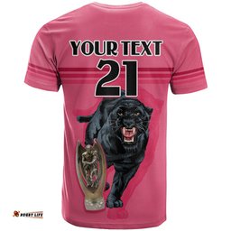 custom panther premierships t shirt go champions 2023 pink simple style