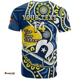 custom text and number cowboys rugby naidoc 2023 t shirt for our elders aboriginal