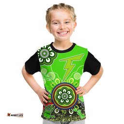 custom personalised sydney thunder t shirt cricket indigenous aboriginal lizard version