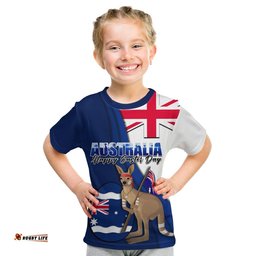australia easter day t shirt kangaroo with egg flag style