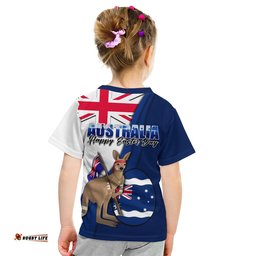 australia easter day t shirt kangaroo with egg flag style