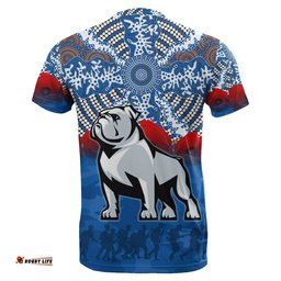 bulldogs t shirt anzac day aboriginal
