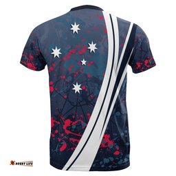 t shirt australian coat of arms t shirt artistic splashes unisex