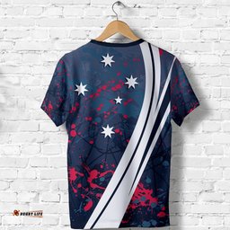 t shirt australian coat of arms t shirt artistic splashes unisex