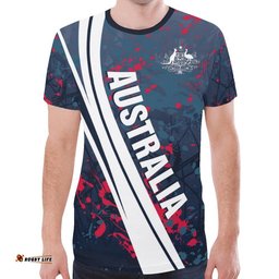 t shirt australian coat of arms t shirt artistic splashes unisex