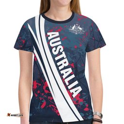 t shirt australian coat of arms t shirt artistic splashes unisex