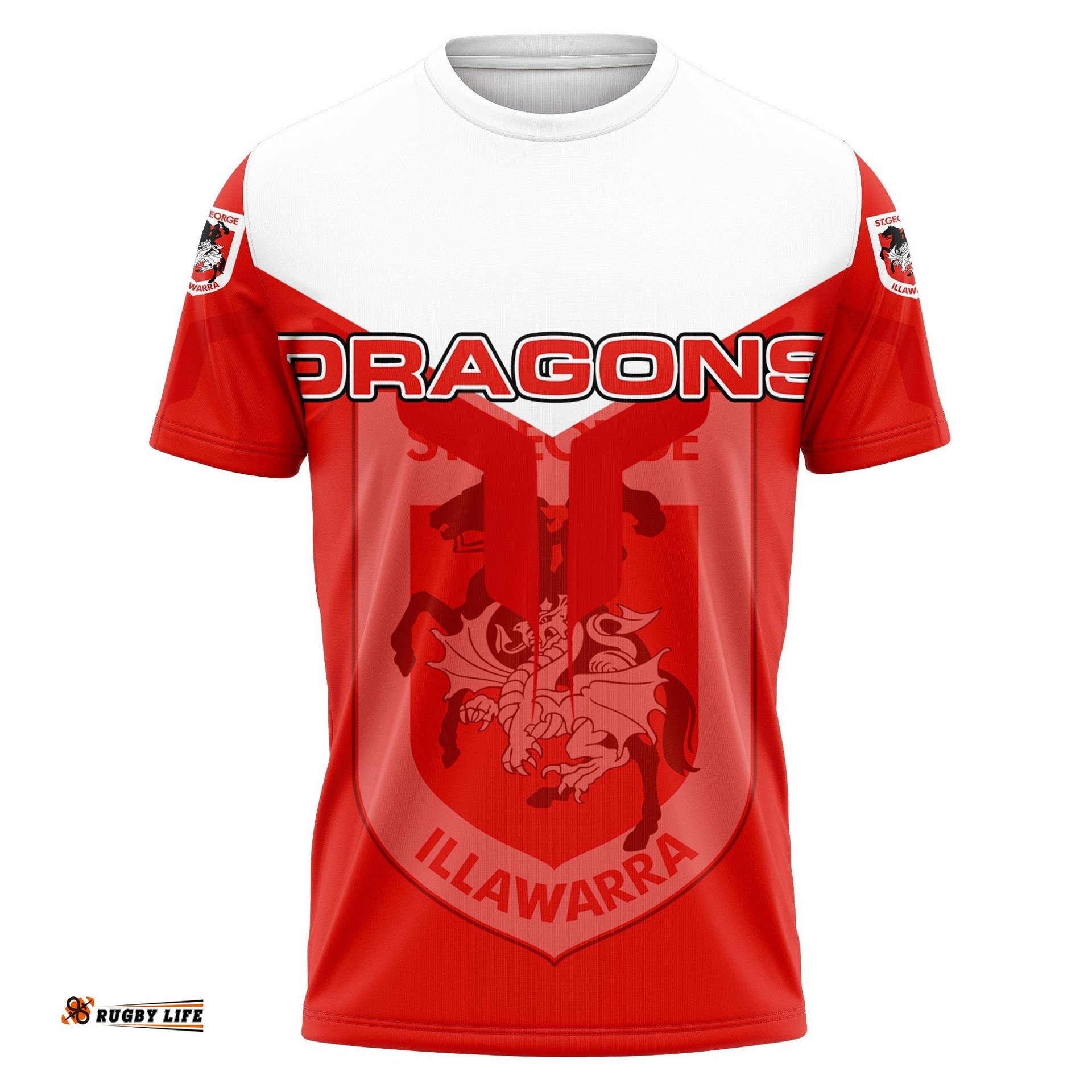 st george illawarra dragons t shirt drinking style nrl 0