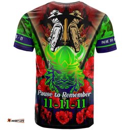 raiders rugby t shirt custom remembrance day pause to remember t shirt