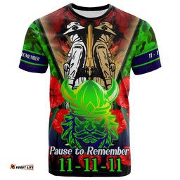 raiders rugby t shirt custom remembrance day pause to remember t shirt