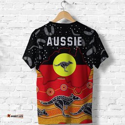 aboriginal flag t shirt map aussie