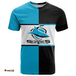 custom text and number nrl sharks t shirt mix jersey