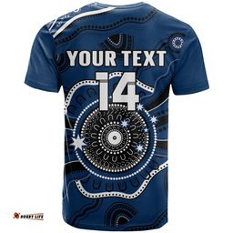 custom text and number melbourne victory football t shirt indigenous style